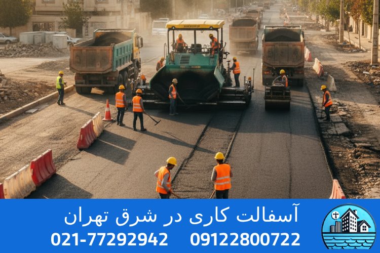 اجرای آسفالت در شرق تهران