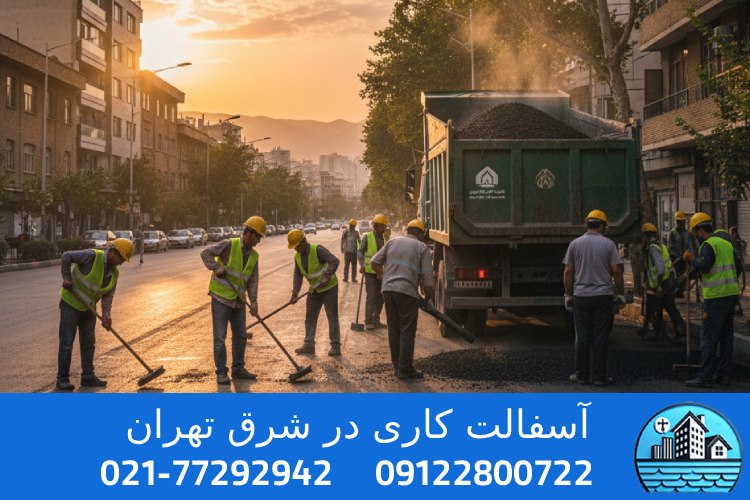خدمات آسفالتکاری ارزان و باکیفیت در شرق تهران