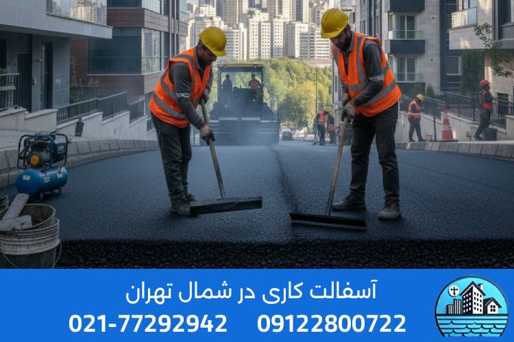آسفالت‌کاری حرفه ای در شمال تهران